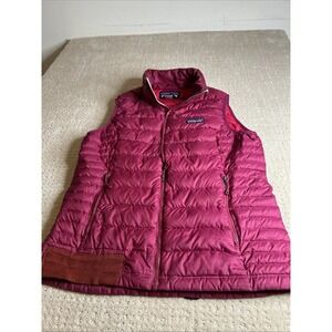Patagonia Worn Wear Down / Feather  Vest Women's M Cranberry